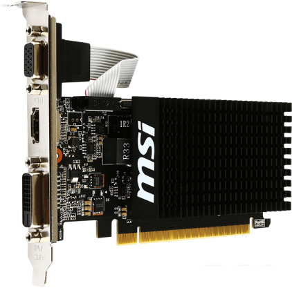 Видеокарта MSI GeForce GT 710 2GB DDR3 [GT 710 2GD3H LP]