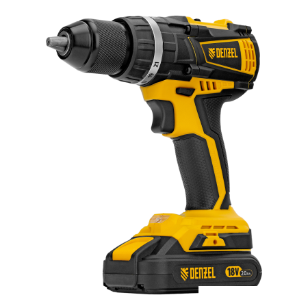 Ударная дрель-шуруповерт Denzel CIDB-IB-18-02 26130 (с 2-мя АКБ, кейс, набор оснастки)