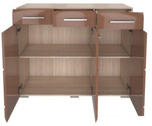 Комод Стендмебель Симба 3 ящика (кофе с молоком-ясень шимо темный)