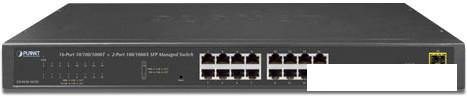 Управляемый коммутатор 2-го уровня PLANET GS-4210-16T2S