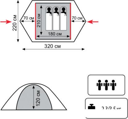 Палатка TRAMP Lite Hunter 3