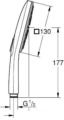 Душевая лейка Grohe Rainshower SmartActive Cube 130 26550000