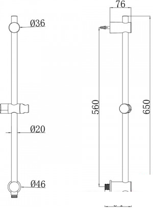 Душевая штанга Ravak 975.01 X07P366