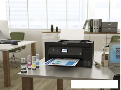 МФУ Epson L14150 (ресурс стартовых контейнеров 7500/6000, чернила 001)