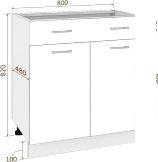 Шкаф напольный Кортекс-мебель Корнелия Лира НШ80р1ш без столешницы (венге светлый)