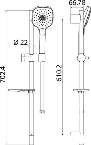 Душевой гарнитур IDDIS Sena SEN3F70i16