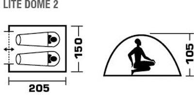 Треккинговая палатка Jungle Camp Lite Dome 2 (зеленый/серый)