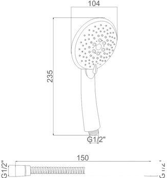 Душевой гарнитур Ledeme L01-43