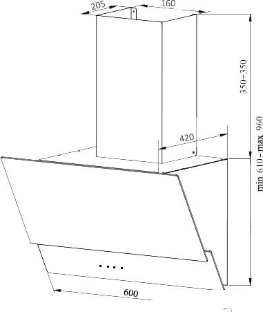 Кухонная вытяжка Germes Sarnia 60 (чёрный)