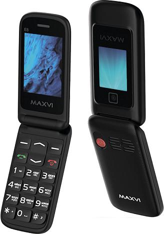 Кнопочный телефон Maxvi E8 (черный)