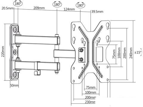 Кронштейн Maclean MC-648 (черный)