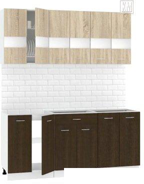 Кухня Кортекс-мебель Корнелия Экстра 1.8 без столешницы (дуб сонома/венге)