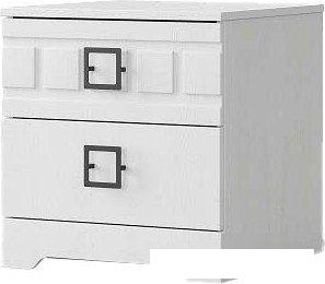 Тумба КМК Мебель 2Я Римини 0989.2 (белый текстурный/дуб полярный)