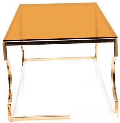 Журнальный столик Signal Kenzo A (дымчатый янтарь/золотой)