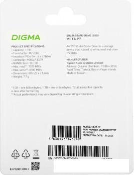 SSD Digma Meta P7 1TB DGSM4001TP73T