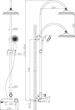 Душевая панель Lemark Intense LM5662C