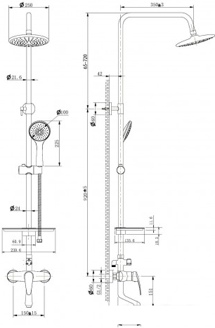 Душевая система Lemark LM0462C