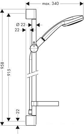 Душевой гарнитур Hansgrohe Croma 100 (27771000)