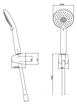 Душевая лейка Bravat D2113CP-ENG