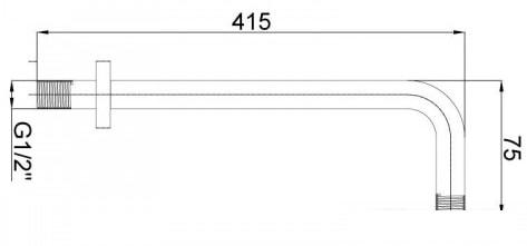 Держатель верхнего душа Rubineta 40 622902