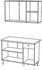 Готовая кухня Горизонт Point 100 (золото/бетон)