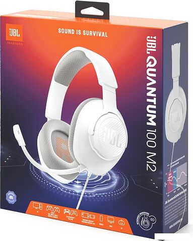Наушники JBL Quantum 100M2 (белый)