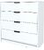 Комод Интерлиния Концепт КТ-К100 (белый платинум/белый платинум)