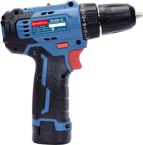 Дрель-шуруповерт DongCheng DCJZ23-10 Type EK (с 2-мя АКБ, кейс)