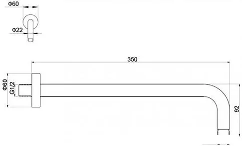 Держатель верхнего душа Aquatek AQ2174CR