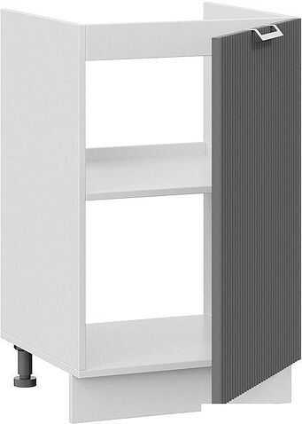 Шкаф напольный Трия Кимберли 1Н5М (белый/титан)