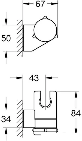 Держатель душевой лейки Grohe New Tempesta 27595000