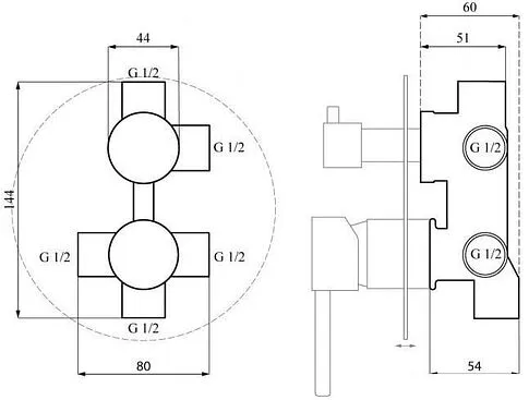 Душевая система Calani Nexos CAL-B0006