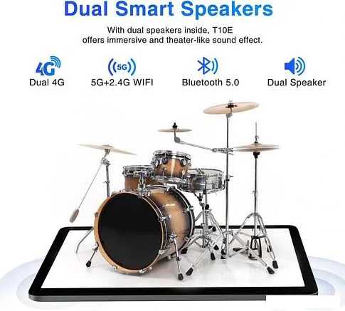 Планшет Doogee T10E 4GB/128GB LTE (черный)