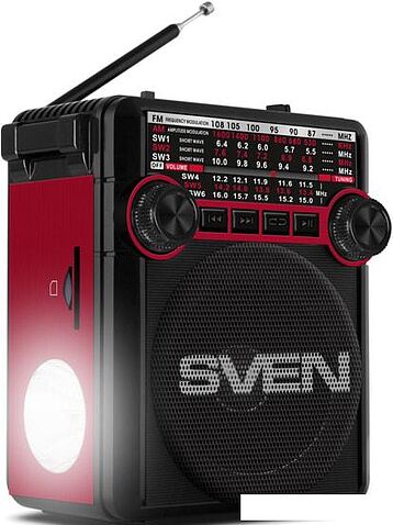 Радиоприемник SVEN SRP-355 (черный/красный)