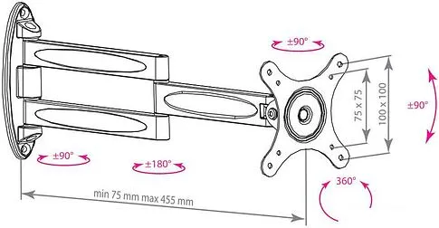 Кронштейн Kromax TECHNO-11W (белый)