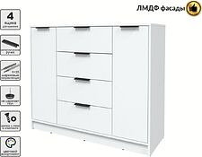 Тумба Интерлиния Концепт КТ-Т120 Глосс (белый платинум/белый)