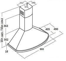 Кухонная вытяжка KUPPERSBERG Bona 90 B Bronze
