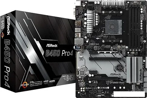 Материнская плата ASRock B450 Pro4