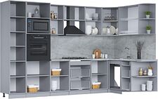 Готовая кухня Интерлиния Мила 1.68x3.2 правая (персидский жемчуг/персидский жемчуг/травертин серый)