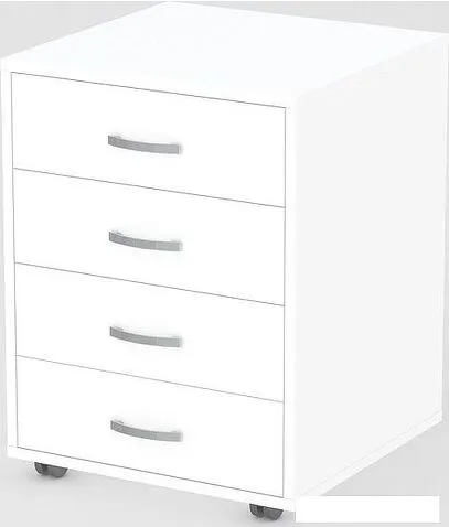 Тумба Seven Dreams SD-253 выкатная 4 ящика (белый)