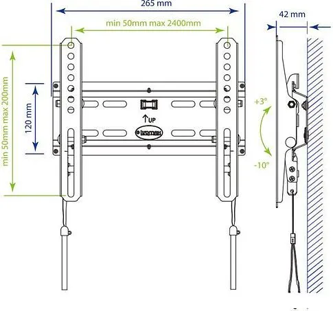 Кронштейн Kromax FLAT-6 (черный)