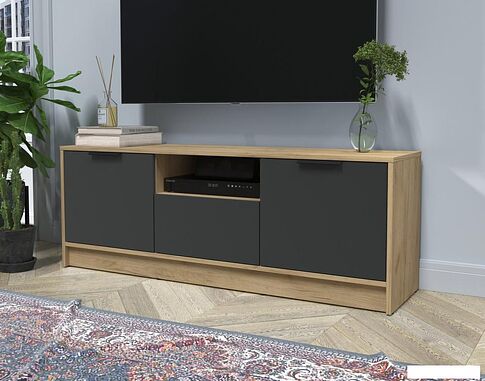 Тумба Интерлиния ТВ Концепт КТ-ТВ3-50 (антрацит/дуб золотой)
