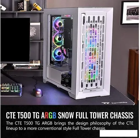 Корпус Thermaltake CTE T500 TG ARGB Snow CA-1X8-00F6WN-01