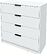 Комод Интерлиния Концепт КТ-К100 (белый платинум/белый платинум)
