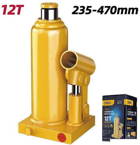 Бутылочный домкрат Deli DQ71012 12т