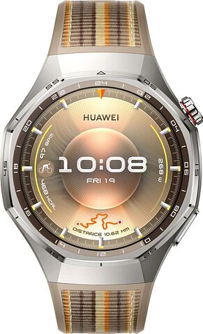 Умные часы Huawei Watch GT 6 Pro 46 мм (серебристый, с коричневым плетеным ремешком, международная версия)