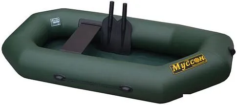 Гребная лодка Муссон S-190 с гребками (зеленый)