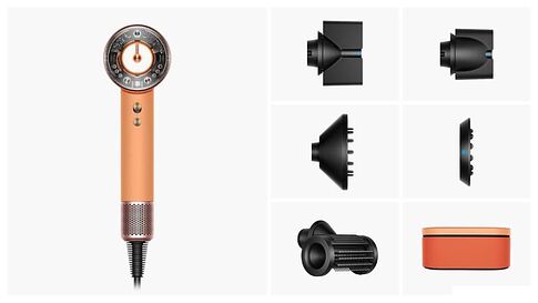Фен Dyson HD16 Supersonic Nural Straight+Wavy (евровилка, керамический абрикосовый/топаз)