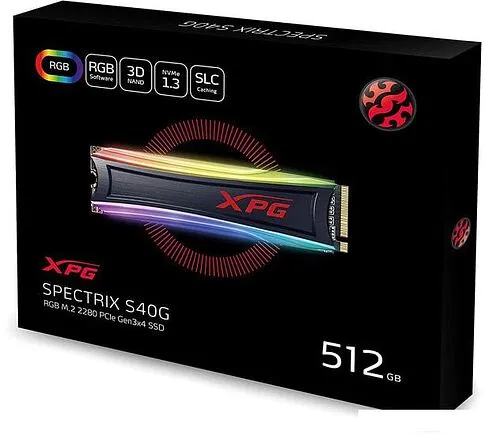 SSD A-Data XPG Spectrix S40G RGB 512GB AS40G-512GT-C