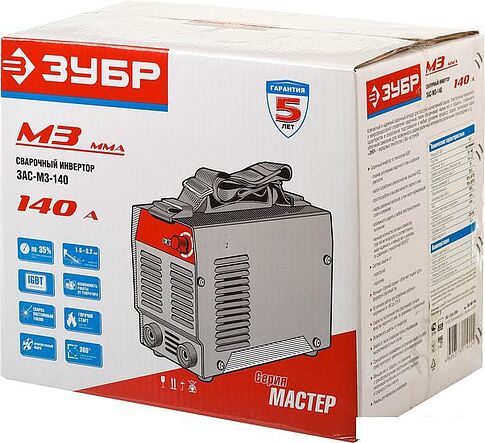 Сварочный инвертор Зубр ЗАС-М3-140